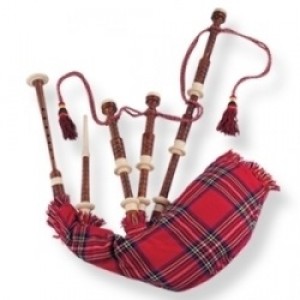 ROSE WOOD Royal Stewart Bag cover with cord, with White Plastic Sole Scrolls Knobs with soft leather ROSE WOOD Royal Stewart Bag cover with cord, with White Plastic Sole Scrolls Knobs with soft leather
